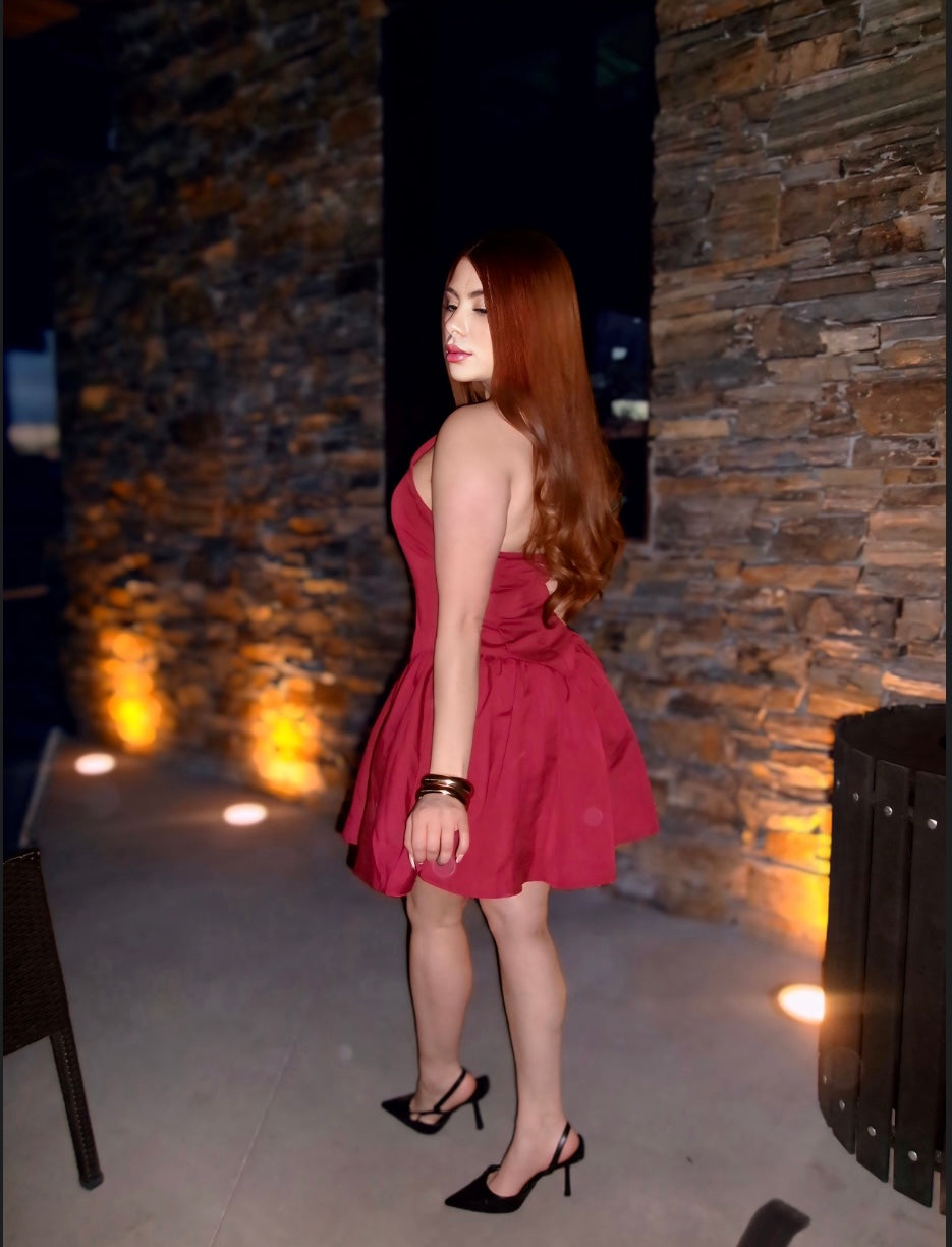 Lady in Red Corset Minidress